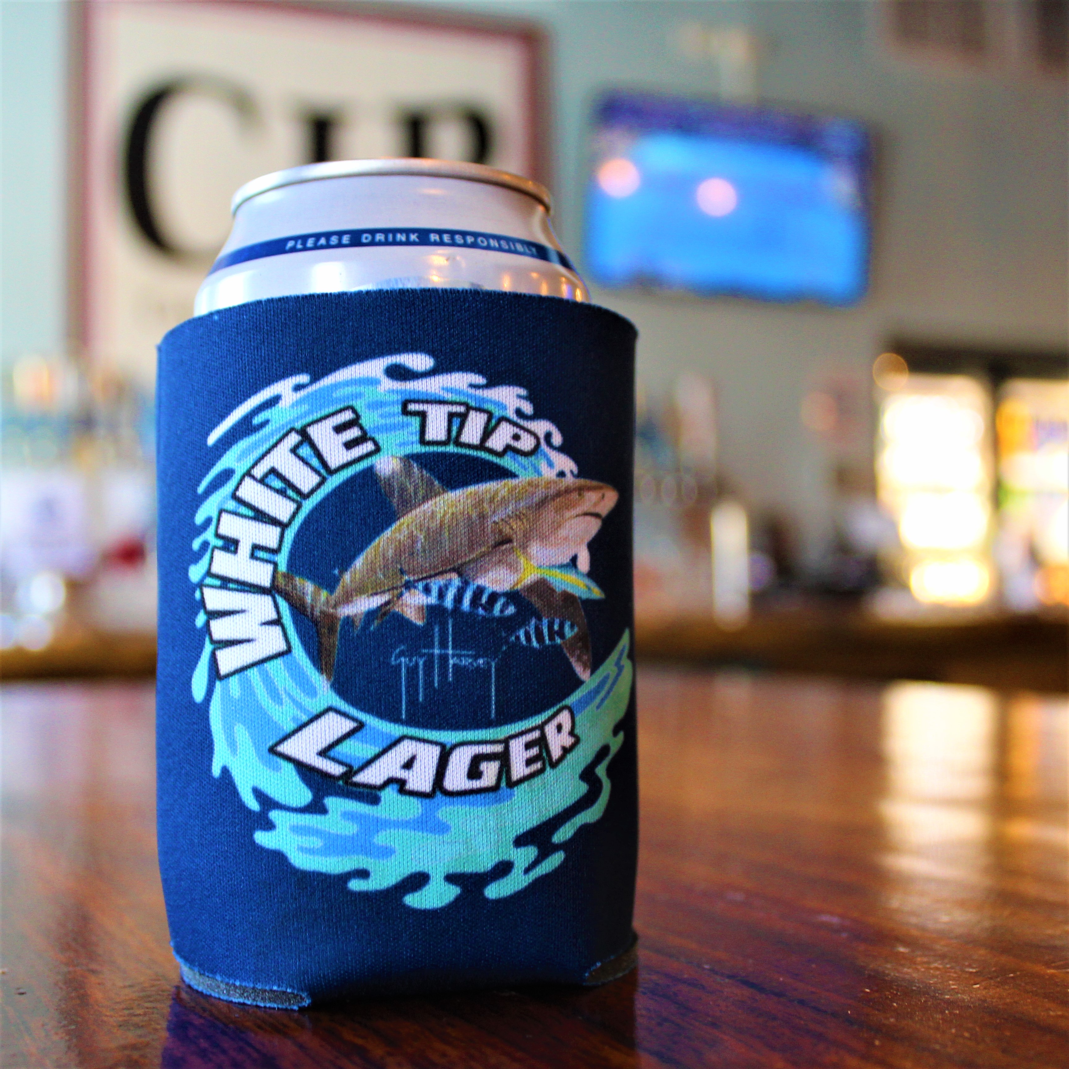 White beer hot sale koozie